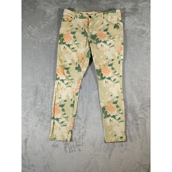 Mossimo Jeans Womens 6 Floral Print Coconut Girl Basic - Picture 4 of 7